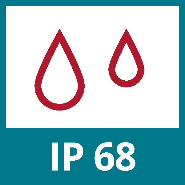 Serienmäßig IP 68 Serienmäßig IP 68